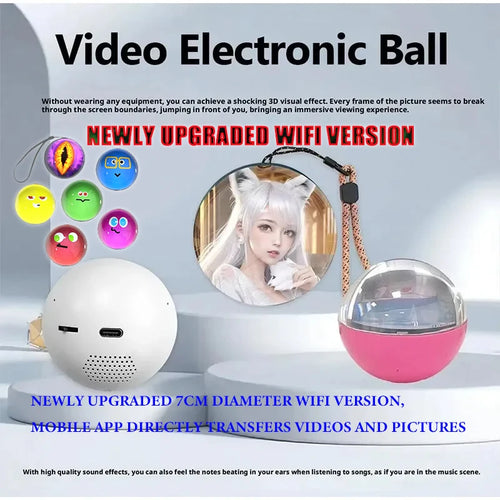 Mobile APP WIFI version can customize 3D crystal balls, audio and video electronic balls, and customize gifts  Memory sphere