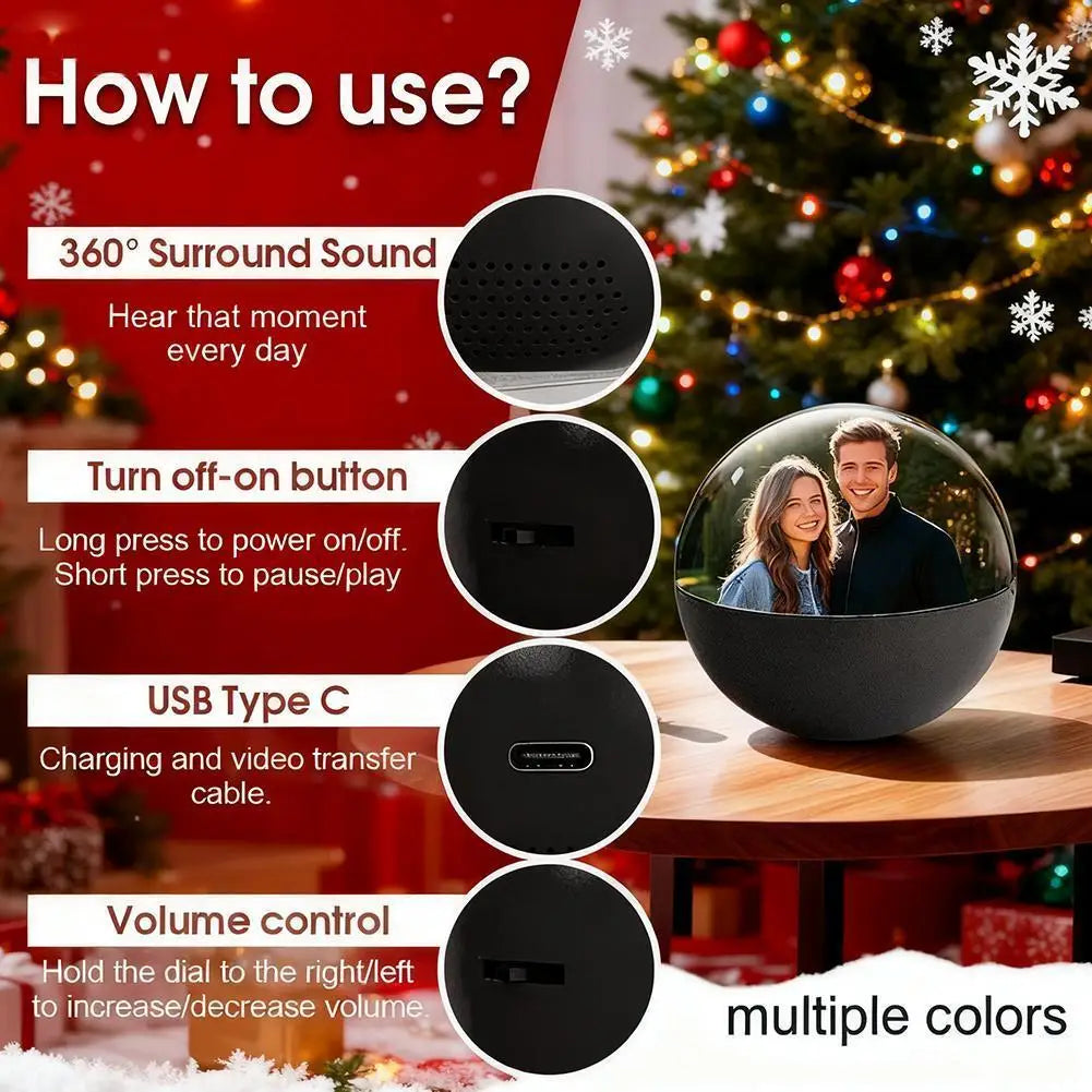 3D Crystal Ball Video Player Gift For Family And Friends